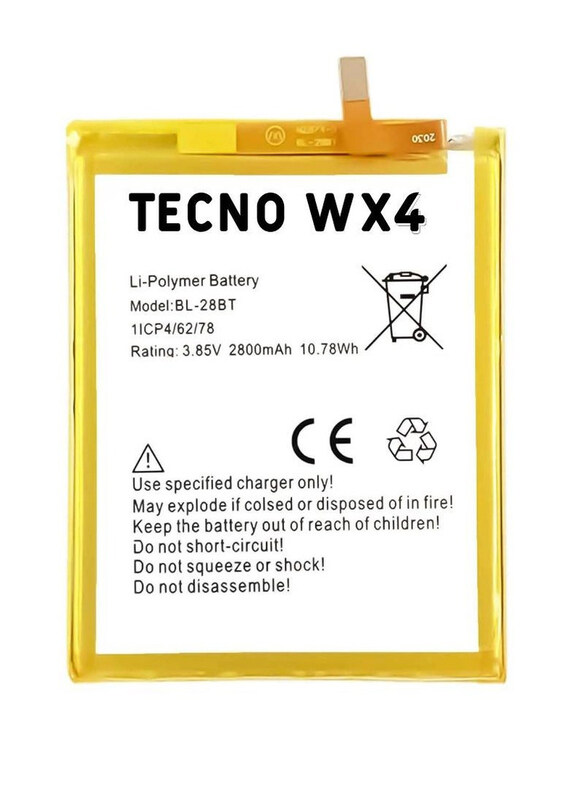 

Hyx Tecno WX4 Replacement High Quality Original Battery, White/Yellow