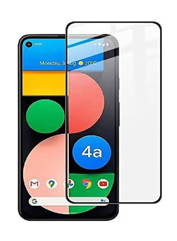 

Generic Google Pixel 4a Full Coverage Protective HD Clear Bubble Free Tempered Glass Screen Protector, Clear