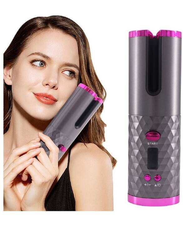 Automatic Cordless Auto Hair Curler and LCD Display with Accessories