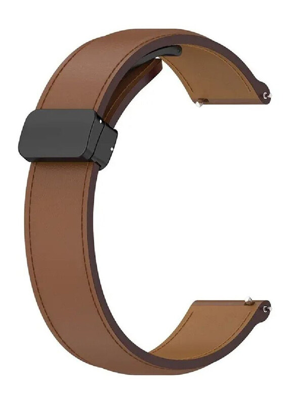 

Perfii Genuine Cow Leather Watch Strap 22mm Folding Buckle Wristband For Samsung Gear S3 Frontier/Gear S3 Classic/Gear2 R380/Gear2 Neo R381, Brown