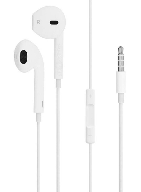 3.5 mm Jack In-Ear Hand-free Earphones with Mic, White