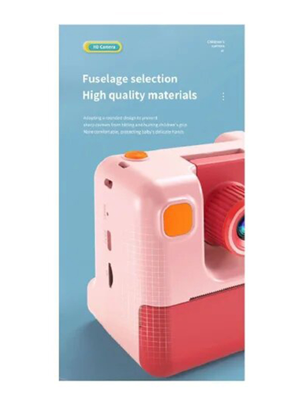 XiuWoo Instant Print Camera with TF Card Print Paper, 1080P Camera, 2.0-inch IPS Screen, 26 MP, Pink