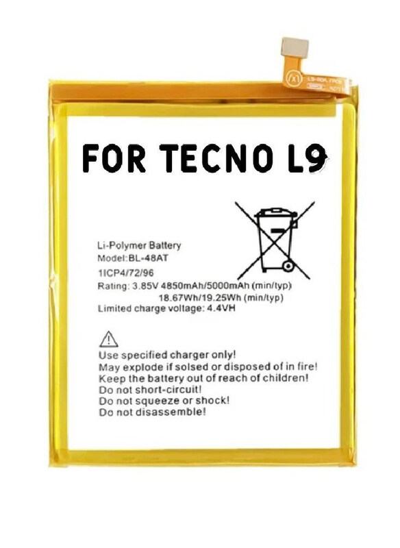 

Hyx Tecno L9 Replacement High Quality Original Battery, White/Yellow