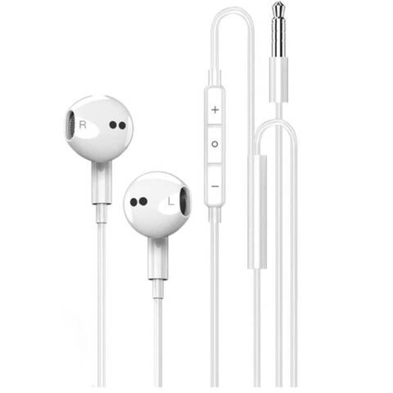 

Rebenuo HiFi Stereo 3.5mm Jack In-Ear Earphones with Mic, White