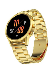 Zoom Plus Watch 2023 Newly Launched Smartwatches, Gold Stainless Steel Case With Gold Sport Band