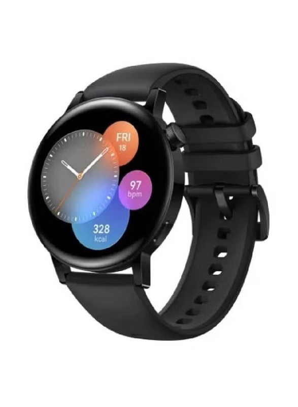 Replacement Soft Silicone Strap for Huawei Watch 3/3 Pro, Black