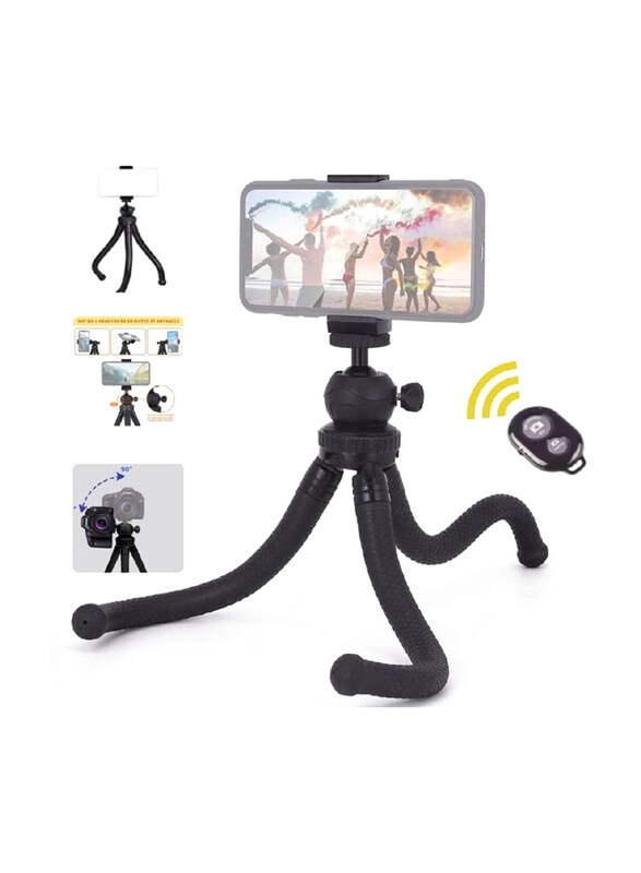 

Generic Universal Flexible Octopus Handy Tripod Stand, Black