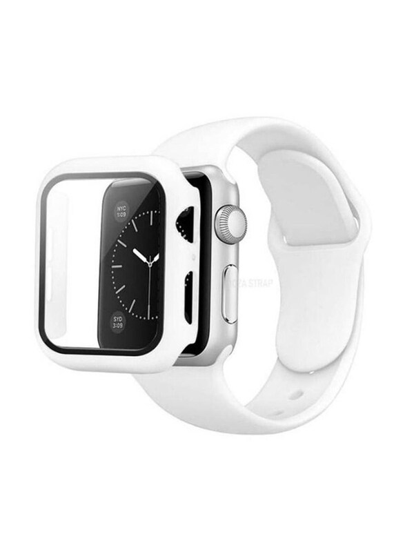 

Generic Silicone Smart Watch Band with Case Cover Set for Apple Watch 41mm, White