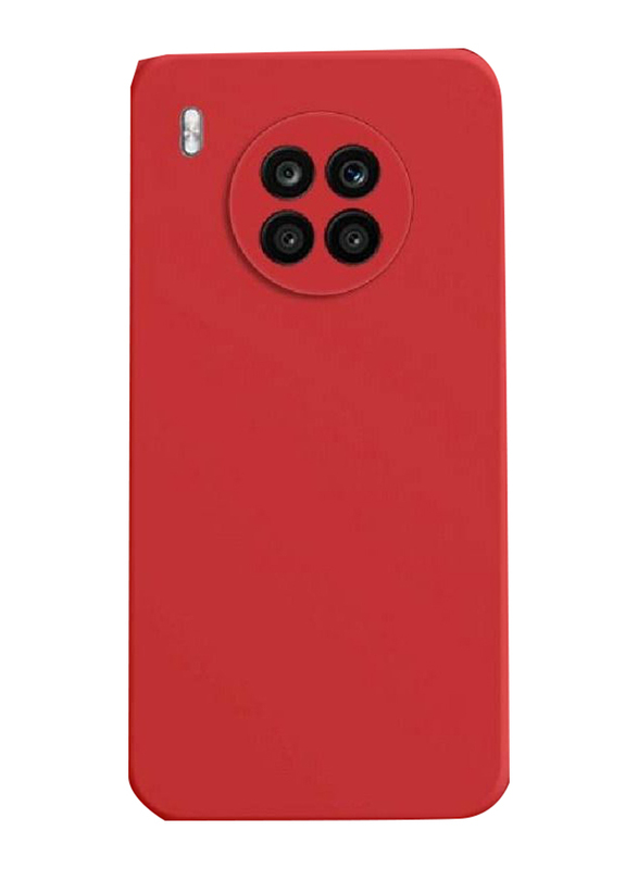 Huawei Mate 40 Pro Soft Liquid Silicone Slim Gel Protective Mobile Phone Case Cover, Red