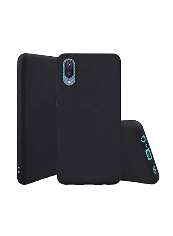 

Generic Samsung A02 Protective Soft Silicone Mobile Phone Back Case Cover, Black