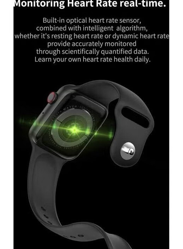 Heart Rate Monitor Smartwatch, Black