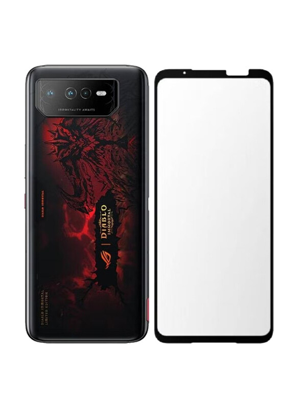 

Generic Asus ROG Phone 6 Diablo Immortal Edition Edge to Edge Full Coverage Tempered Glass Screen Protector, Clear