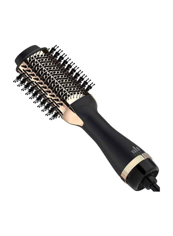 Enzo One-Step Hair Dryer & Volumizer Hot Air Brush, Black/Gold