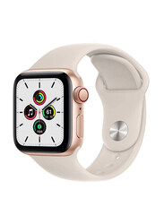 Full Touch Screen Gold Smartwatch with Replacement Strap, White
