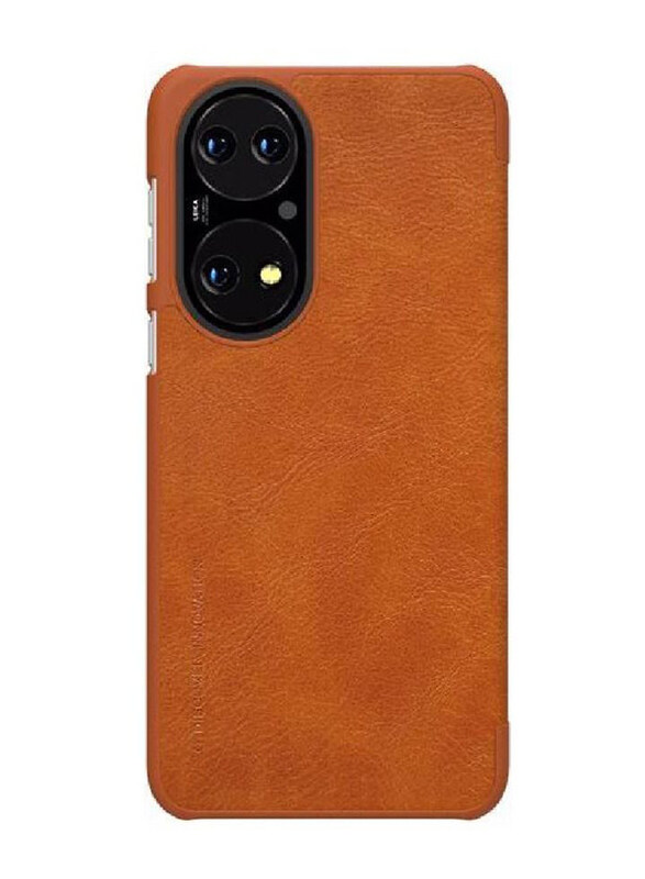 

Nillkin Huawei P50 Qin Series Classic Flip Leather Protective Mobile Phone Case Cover, Brown