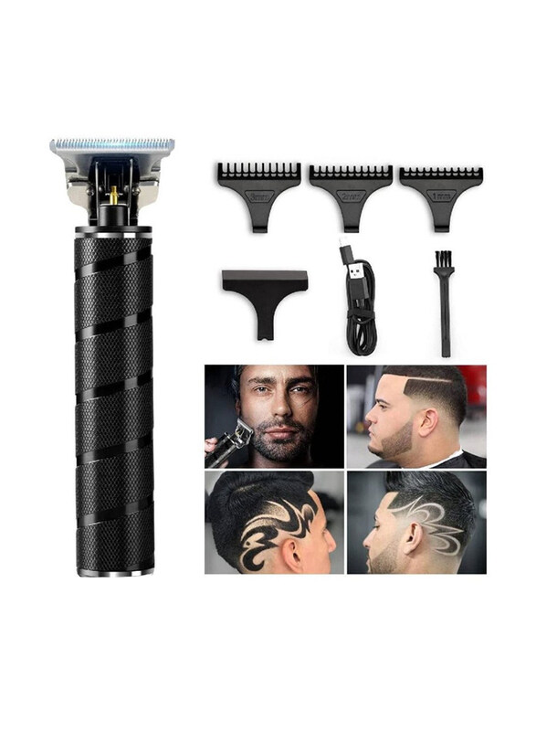 

Generic Cordless Professional Zero Gapped Trimmer/Edger/Clippers Grooming Kit with Guide Combs, Black