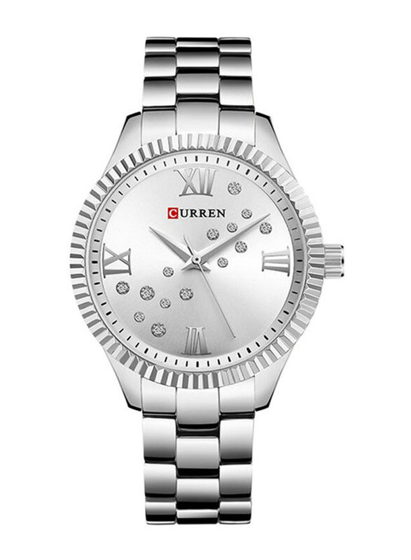 

Curren Analog Watch for Women with Metal Band, 8263A, Silver