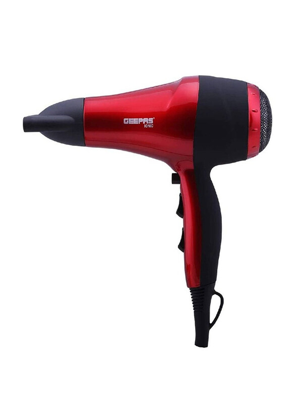 

Geepas 2000W 2 Speed 3 Heat Cool Shot Ionic Hair Dryer, Red