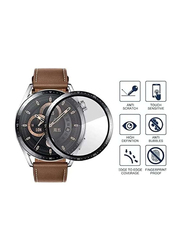 Tempered Glass Screen Protector for Huawei Watch GT3 Pro 46mm, Clear/Black