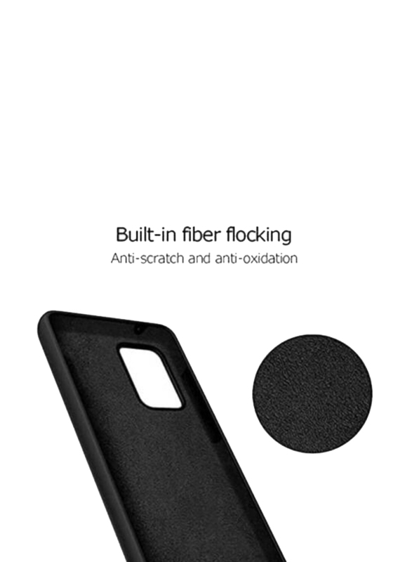 Samsung Galaxy A52 Silicone Mobile Phone Case Cover, Black