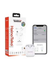 Haino Teko Germany POP-2040 Bluetooth In-Ear Earphones Compatible with iPhones & Androids, White