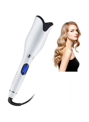 Auto Hair Curler Automatic Curling Iron Ceramic Barrel with Adjustable Temp, White