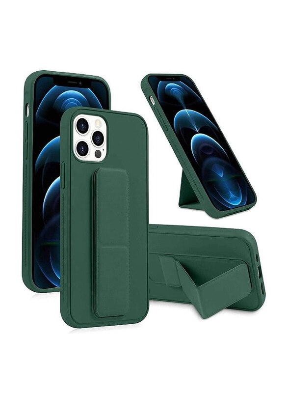 

Generic Apple iPhone 14 Pro Max Foldable Silicone Magnetic Finger Strap and Hand Grip Back Mobile Phone Case Cover, Green