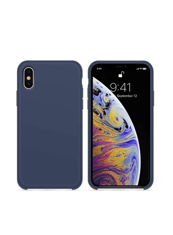 

Generic Apple iPhone xs Silky-soft touch Full-Body Protective Mobile Phone Back Case Cover, Blue