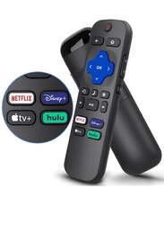 Replacement Voice Remote Control For TCL/Hisense/Sharp/Philips/JVC/RCA/Magnavox/Sanyo/LG/Haier Roku TVs Black