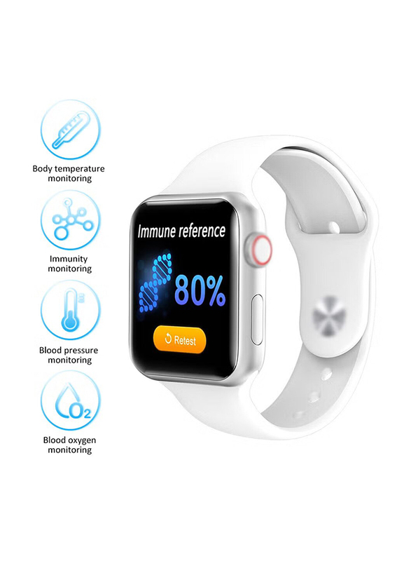 V10 Colour Screen Full Touching Sport Intelligent Smartwatch, White
