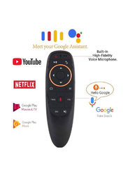 Voice Air Mouse Wireless Remote Control with 6 Axis Gyroscope and IR Learning, Black