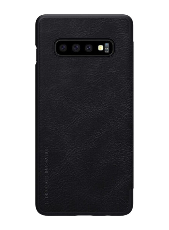 

Nillkin Samsung Galaxy S10+ Qin Flip Series Leather Mobile Phone Case Cover, Black