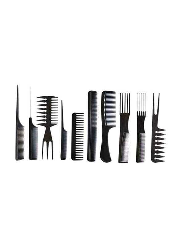 

Generic Professional Salon Hair Comb Set, Black, 10 Piece