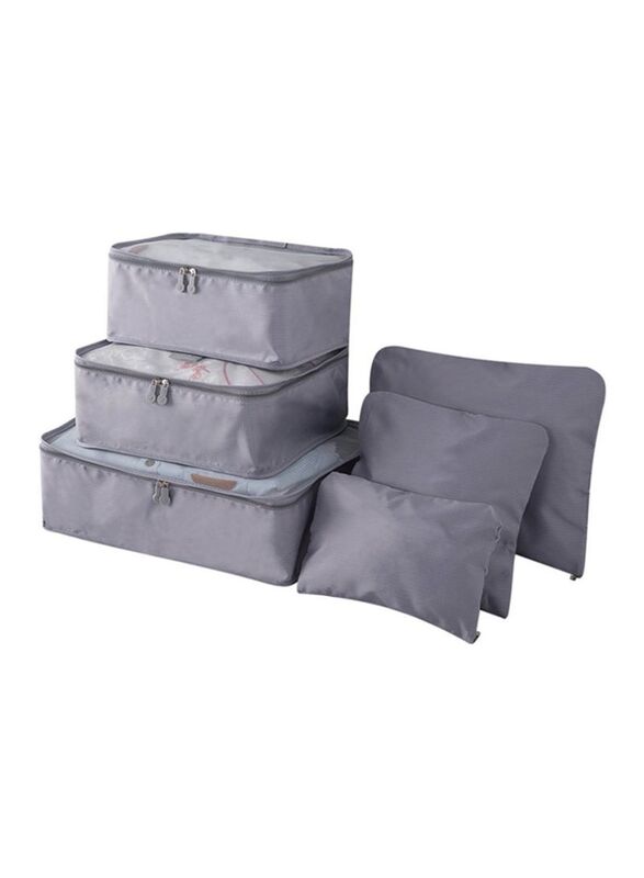 6-Piece Travel Organizer Bags Set, Grey