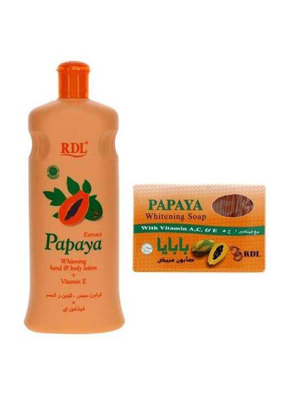 

RDL Extract Hand & Body Lotion With Free Papaya Whitening Soap, 600ml