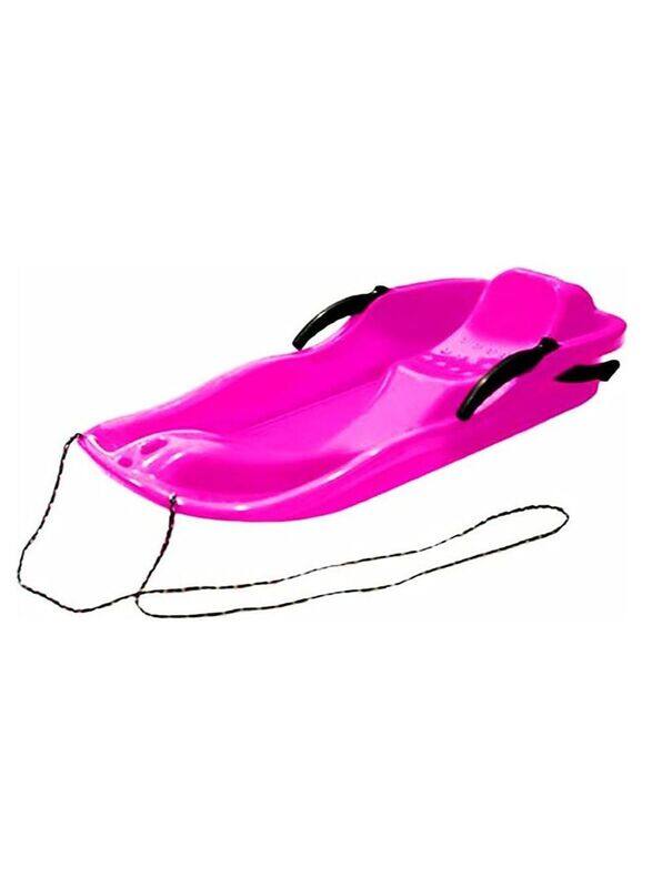 

Generic Outdoor Sports Plastic Skiing Boards Sled Luge Snow Grass Sand Board, Pink