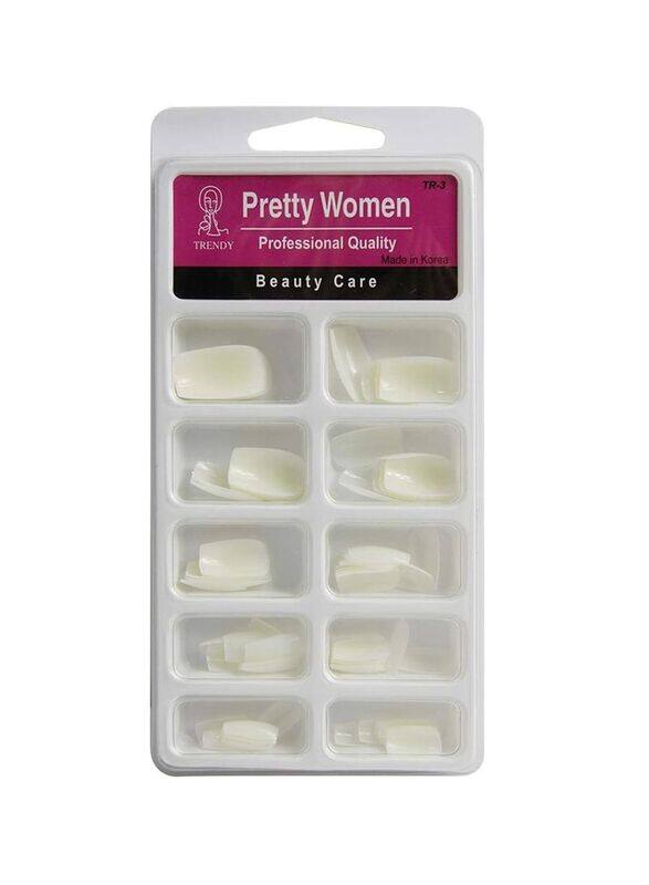

Pretty Woman 100-Piece TR-3 Nail Tips Korea, Cream