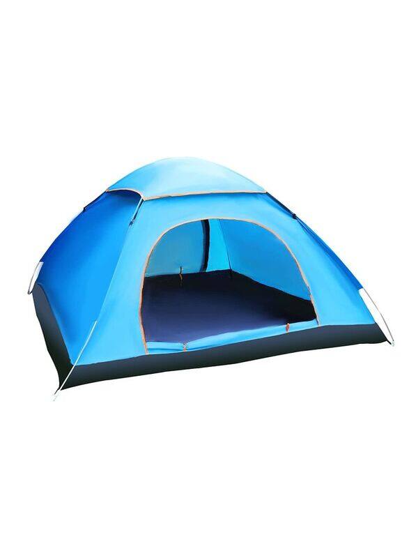 

Generic Camping Tent 2-4 Person Waterproof Family Tents, Blue