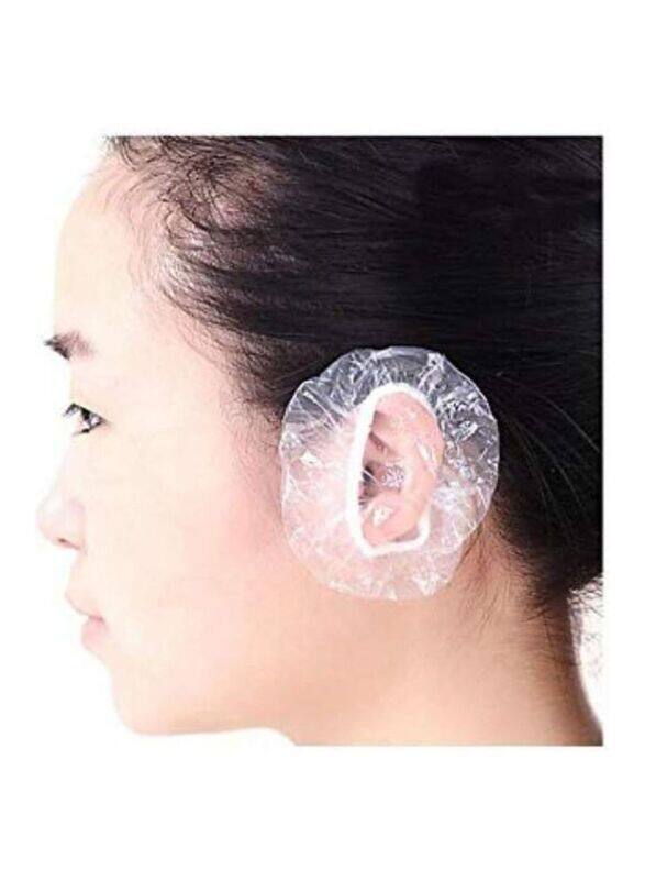 

Generic Disposable Soft and Environment-Friendly Plastic Hairdressing Ear Caps, 100 Pieces, Clear