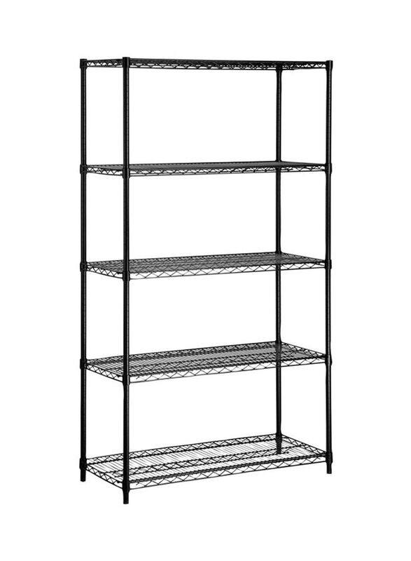 

Generic 5-Tier Iron Wire Shelving Storage Rack, 158 x 60 x 35 cm, Black