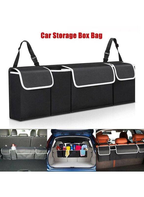 

Generic Adjustable Car Trunk Organizer Backseat Storage Bag, Black