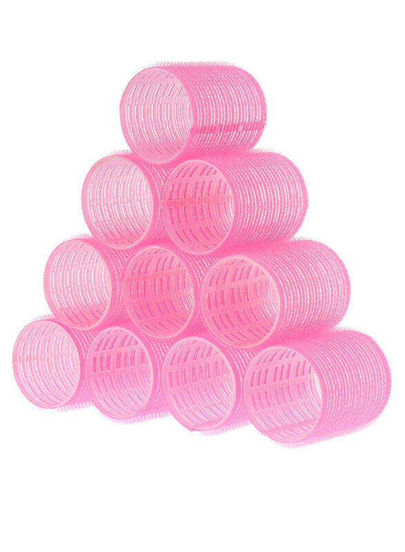 

Generic Hair Roller Self Grip Set, Pink, 10 Pieces