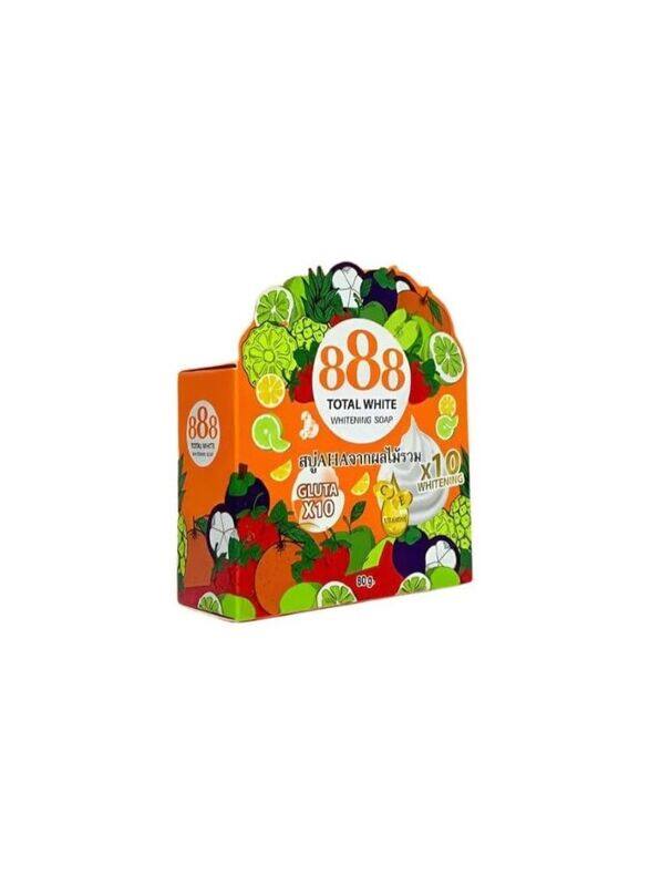 

888 Total White Whitening Gluta Soap, 80g
