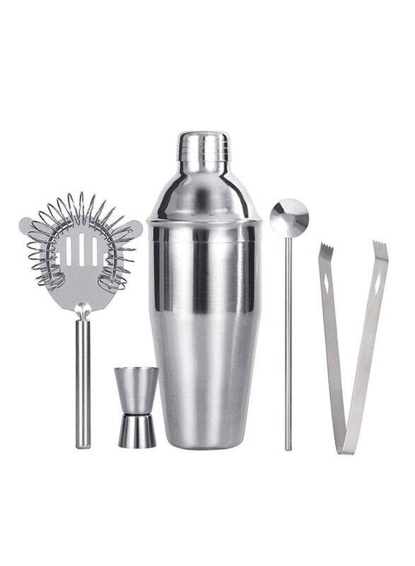 

Gemwon 5-Piece Stainless Steel Cocktail Shaker Set, Silver