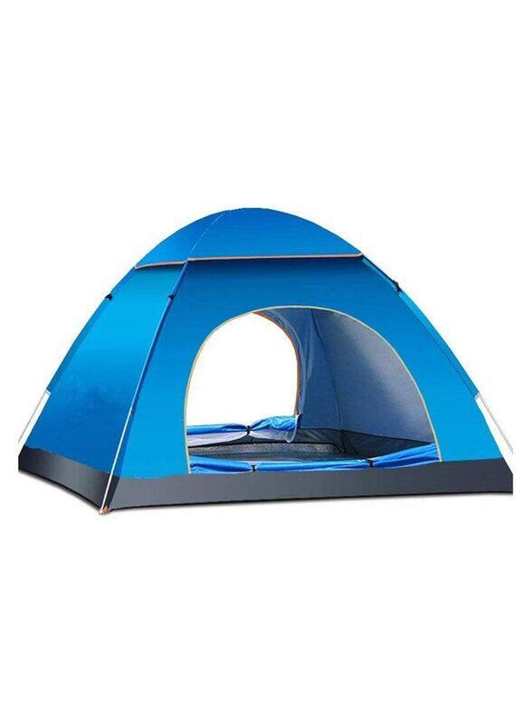 

Generic 3-4 Person UV Protective Pop-Up Beach Tent, Blue