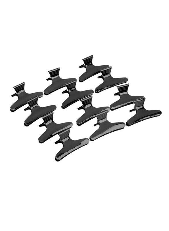 

Generic Butterfly Hair Clip Set, Black, 12 Pieces