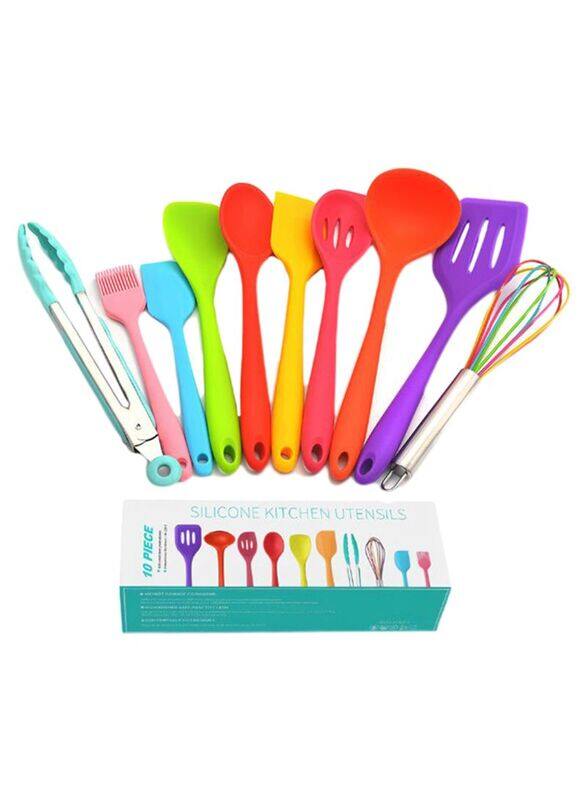 

Generic 10-Piece Silicone Kitchen Utensils Set, Multicolour