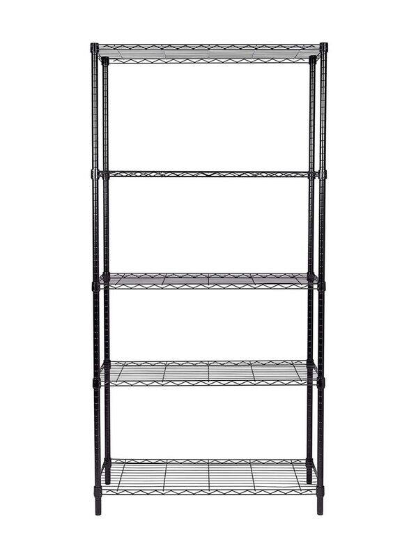 

Blooming Time 5-Tier Wire Storage Shelving Rack Unit, Black