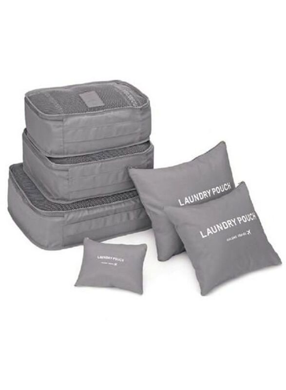 6-Piece Travel Storage Bag, Grey