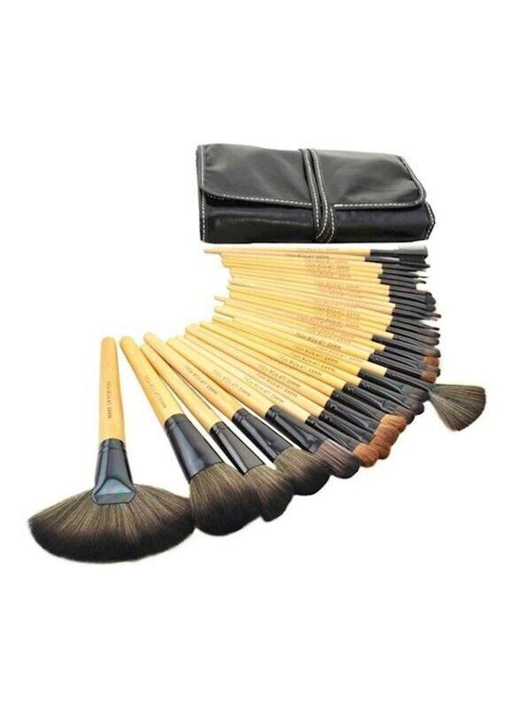 

Generic Professional Synthetic Hair Cosmetic Brush Set, 32 Pieces, Burlywood